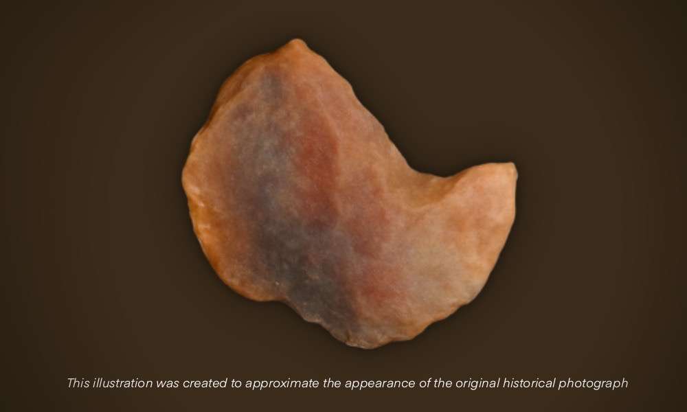 Illustration of a stone core tool found at Wiang Jed Lin archaeological site | Zinarin